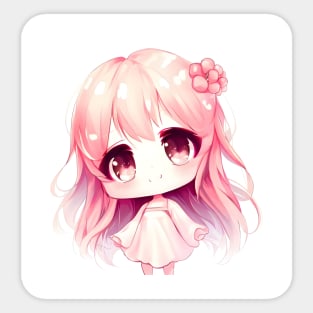 Cute chibi girl Sticker